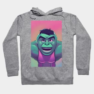 Crazy green cartoon character Hoodie